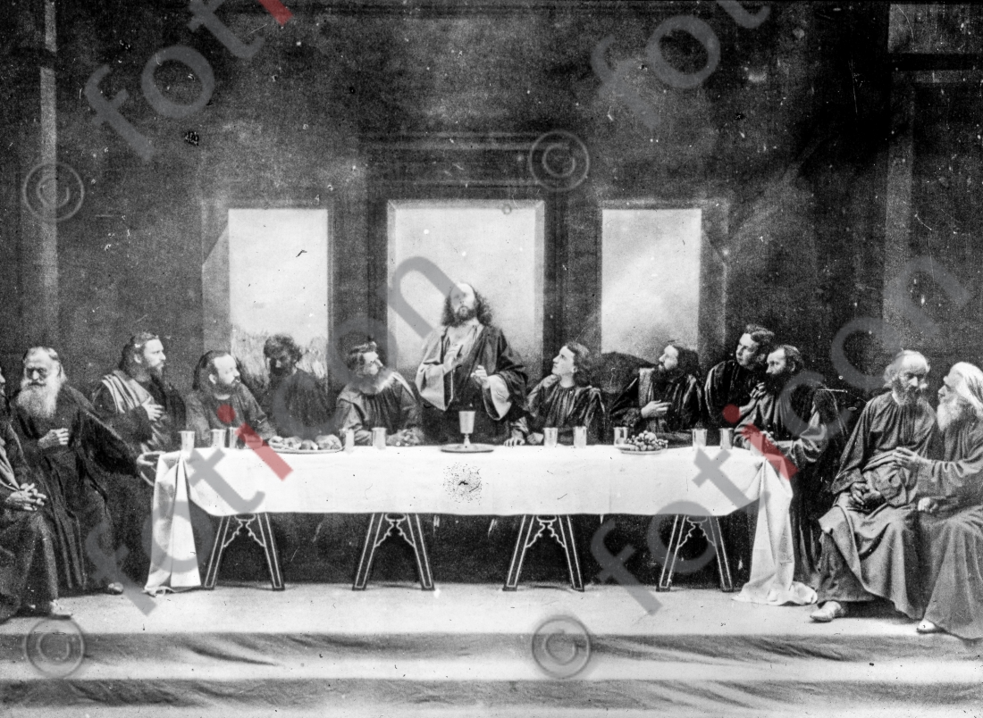 Das letzte Abendmahl | The last supper - Foto foticon-simon-105-063-sw.jpg | foticon.de - Bilddatenbank für Motive aus Geschichte und Kultur